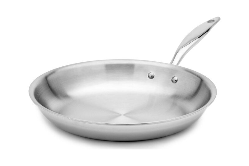 Heritage Steel titanium 12 inch fry pan, uncoated brushed stainless